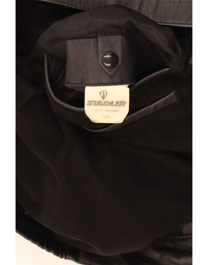 Stadler Chaqueta de cuero para hombre UK 44 2XL Negro