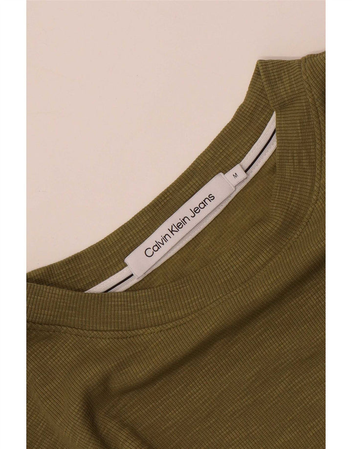Camiseta Calvin Klein Hombre Top Medium Caqui Colorblock