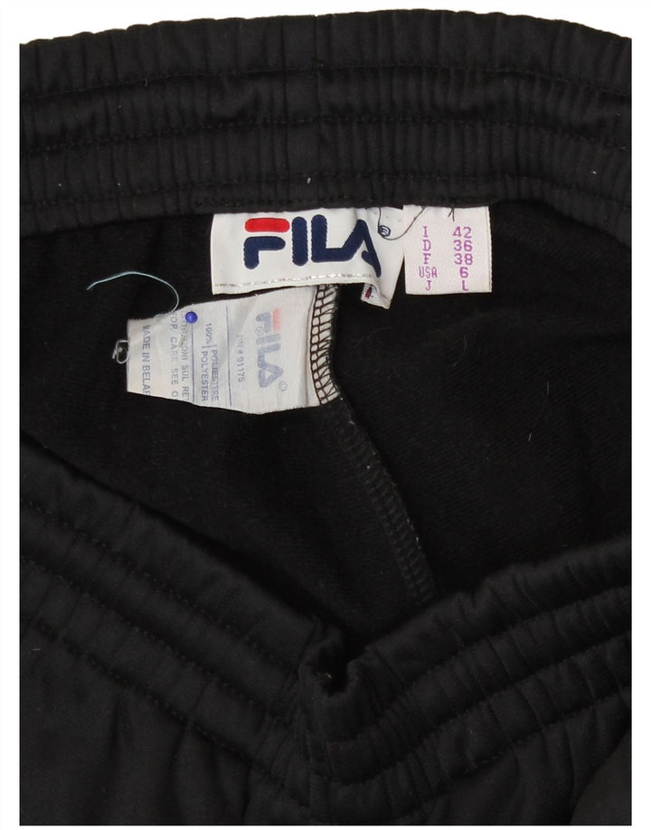 Fila Mujer Pantalones De Chándal Gráfico IT 42 Medium Black Colourblock