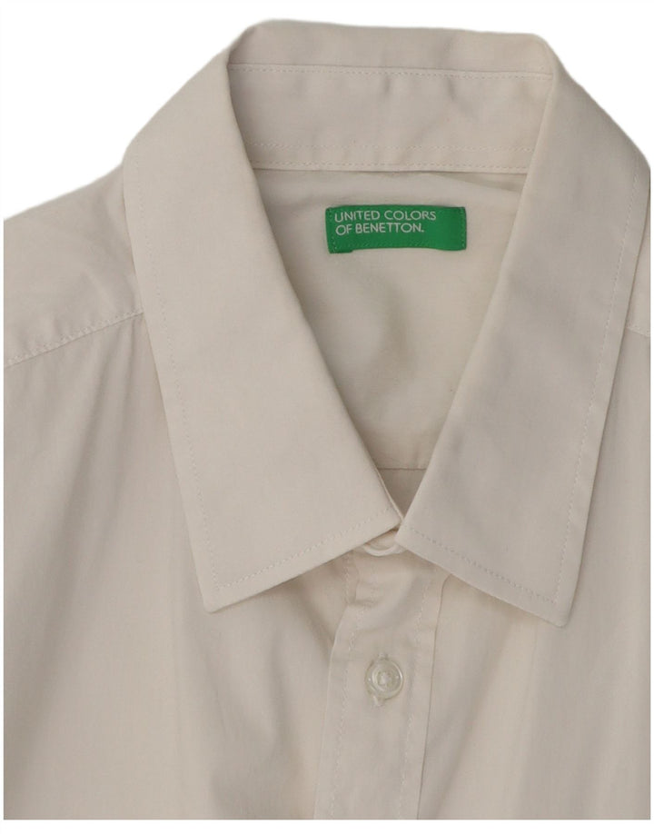 BENETTON Camisa Hombre Pequeña Blanca