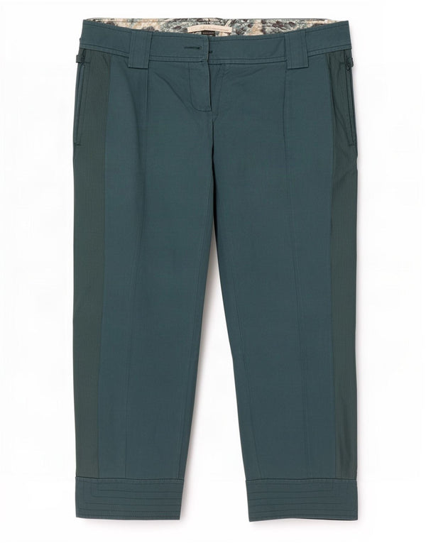 Roberto Cavalli Pantalones cortos para mujer IT 42 Medium W30 L26 Verde