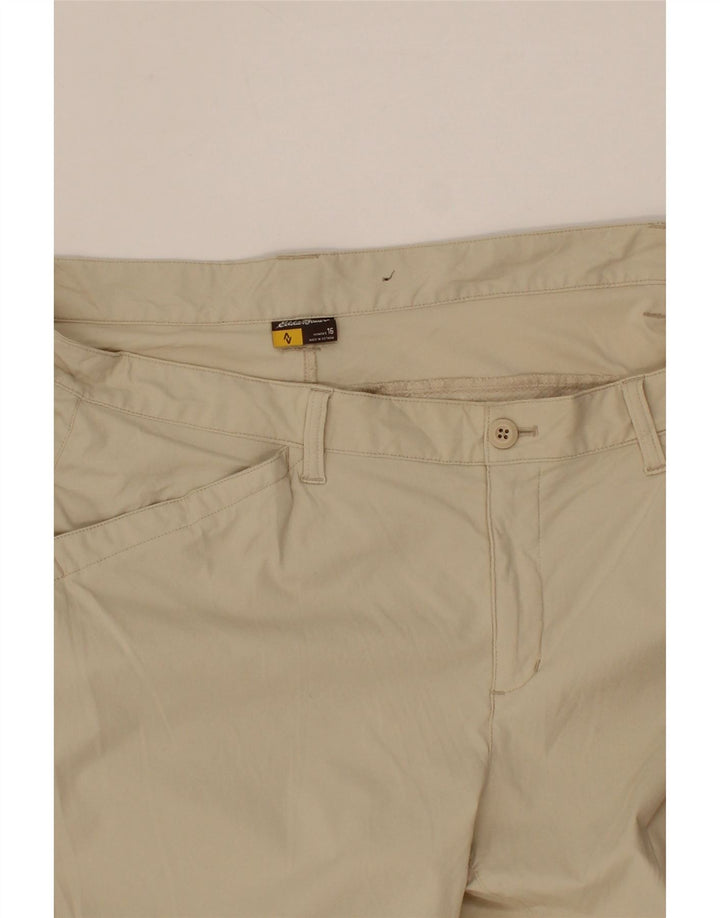 EDDIE BAUER Womens Bermuda Shorts US 16 2XL W38  Beige Nylon Vintage Eddie Bauer and Second-Hand Eddie Bauer from Messina Hembry 