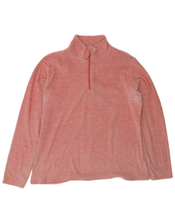 Jersey polar con cremallera y cuello para mujer de Mountain Warehouse UK 40 XL Poliéster rosa