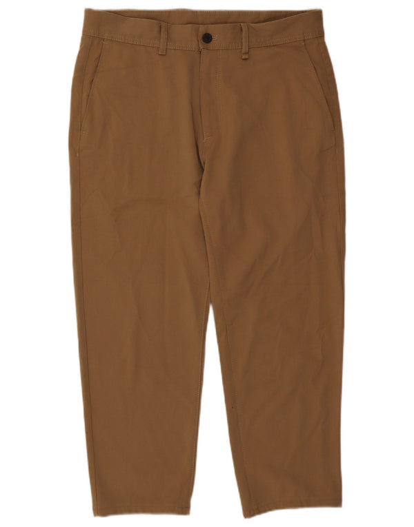 Zara Pantalón chino recto para hombre EU 42 Large W32 L25 Beige