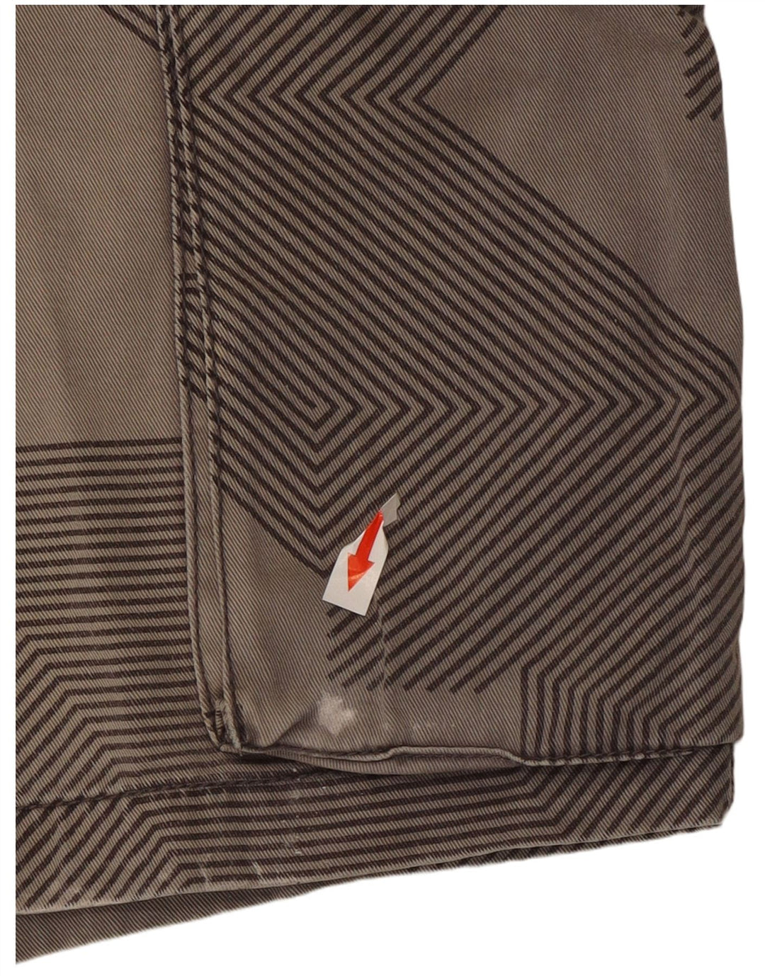 Fly53 Pantalones cortos cargo para hombre W34 Algodón geométrico gris grande