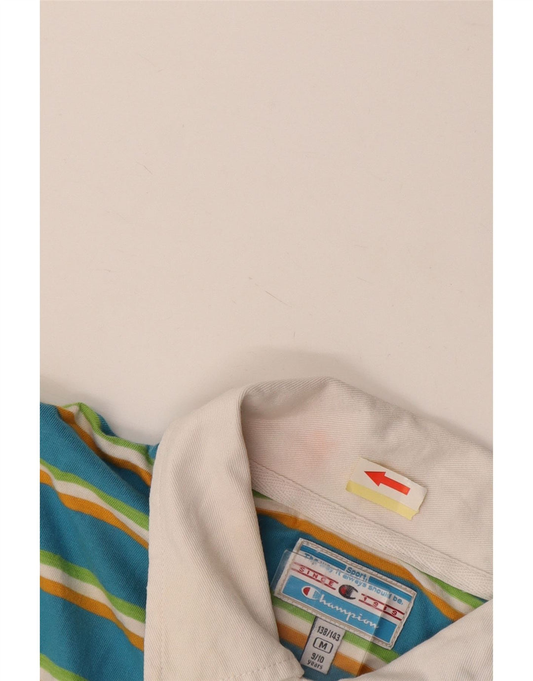 CHAMPION Polo gráfico para niño 9-10 años Algodón a rayas azul medio