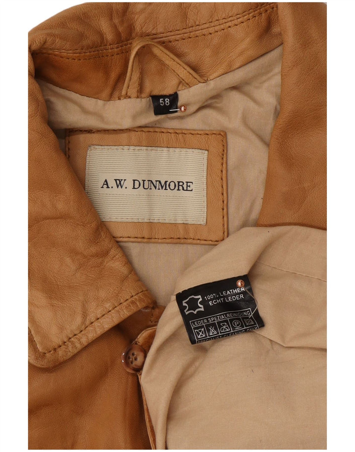 A.W.DUNMORE Chaqueta de cuero para hombre IT 58 4XL Cuero marrón