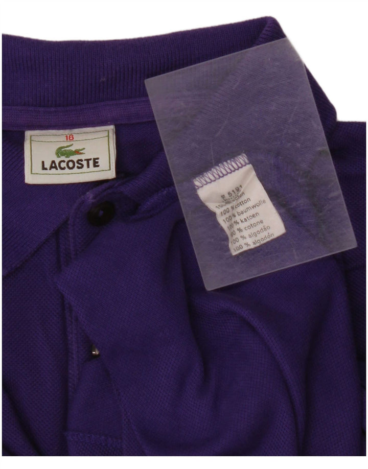 LACOSTE Polo Niño 15-16 Años Morado Algodón