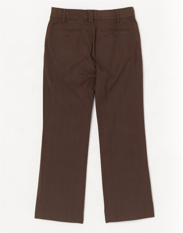Zara Mujer Pantalón De Traje Bootcut EU 36 XS W26 L28 Poliéster A Rayas Marrón