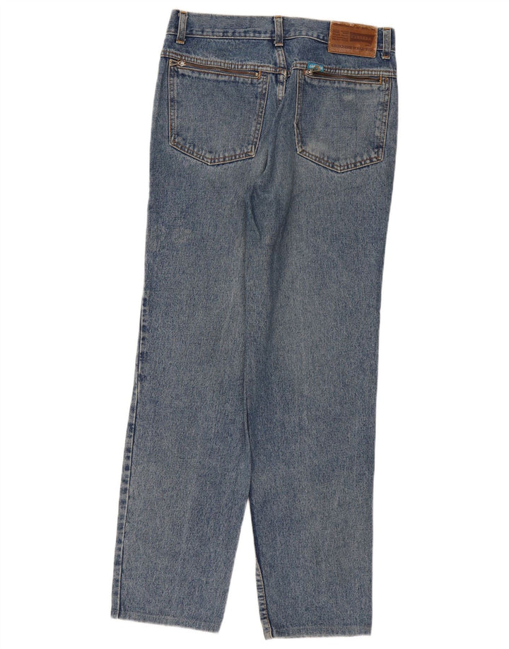 Carrera Jeans Rectos Para Hombre W32 L30 Algodón Azul