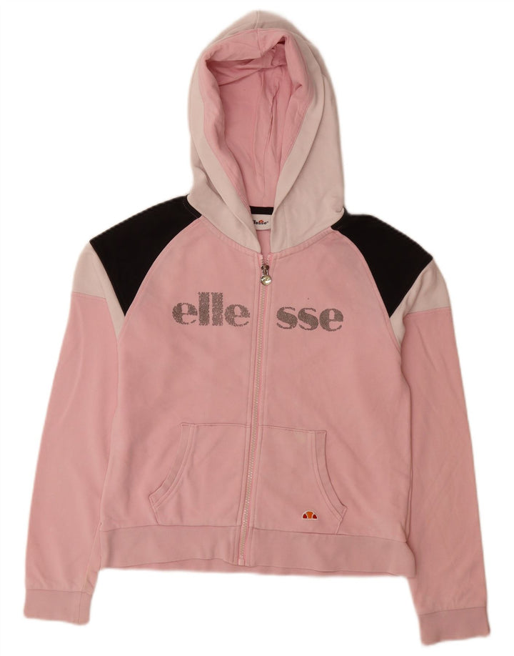ELLESSE Sudadera con capucha y cremallera para niña 11-12 años Color rosa