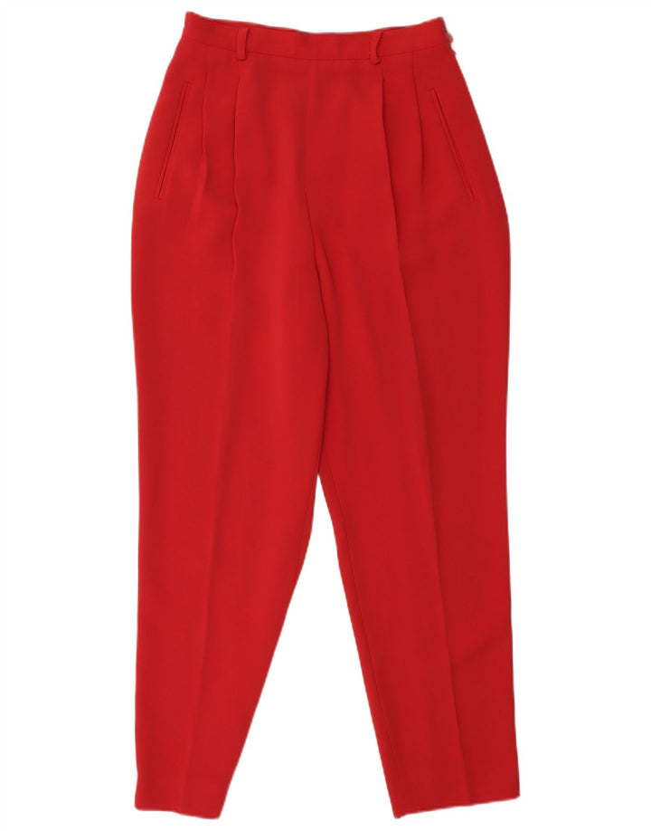 CACHAREL Pantalones cortos con cintura alta para mujer UK 8 Small W24 L25 Rojo