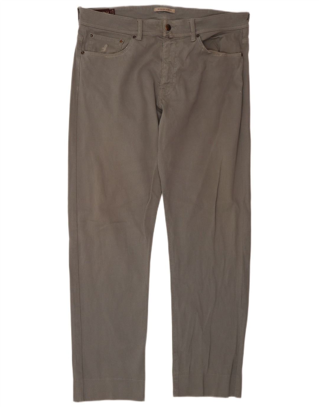 Marlboro Classics Pantalones casuales ajustados regulares para hombre W34 L34 Gris