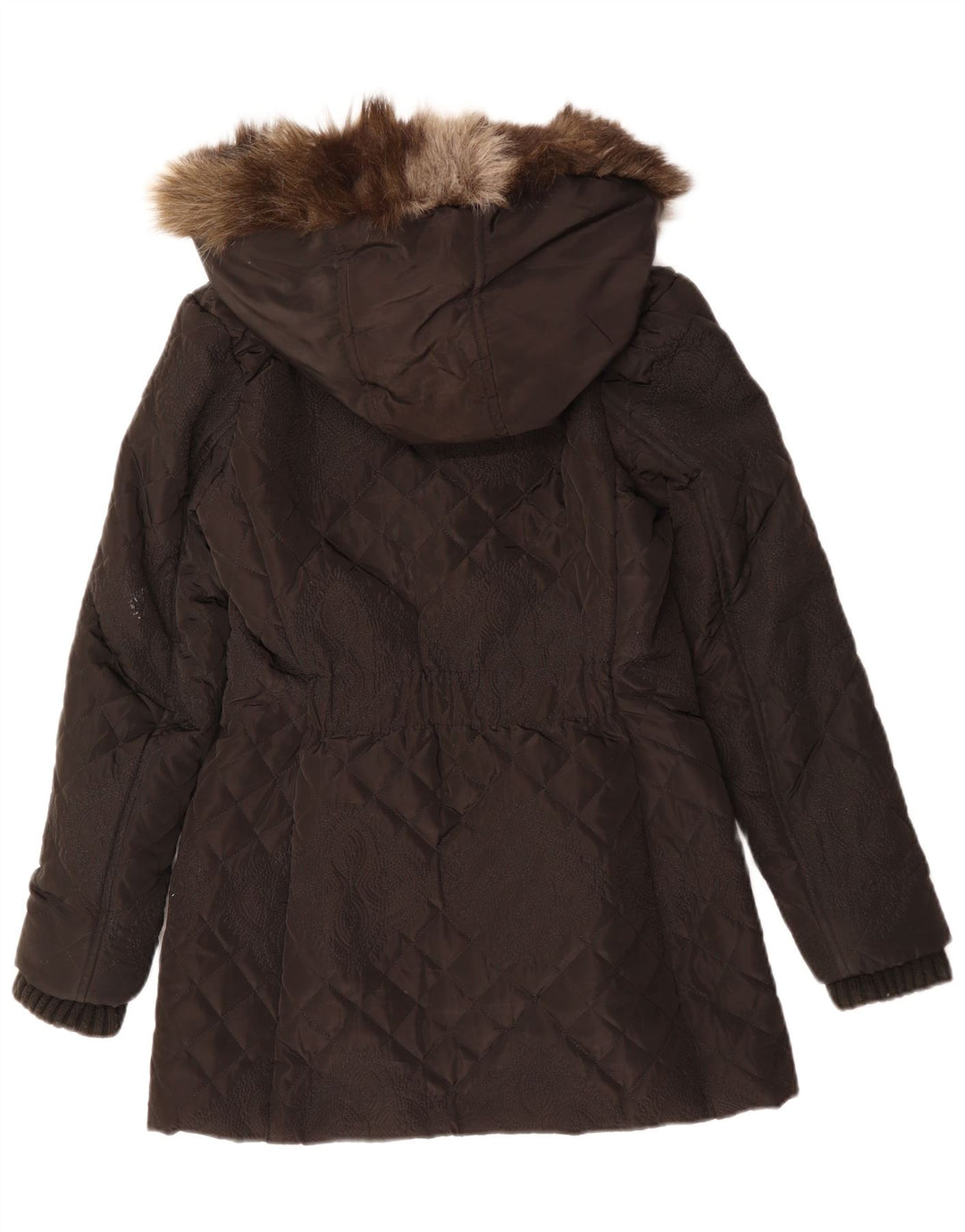 DESIGUAL Chaqueta acolchada con capucha para mujer EU 38 Medium Black Paisley