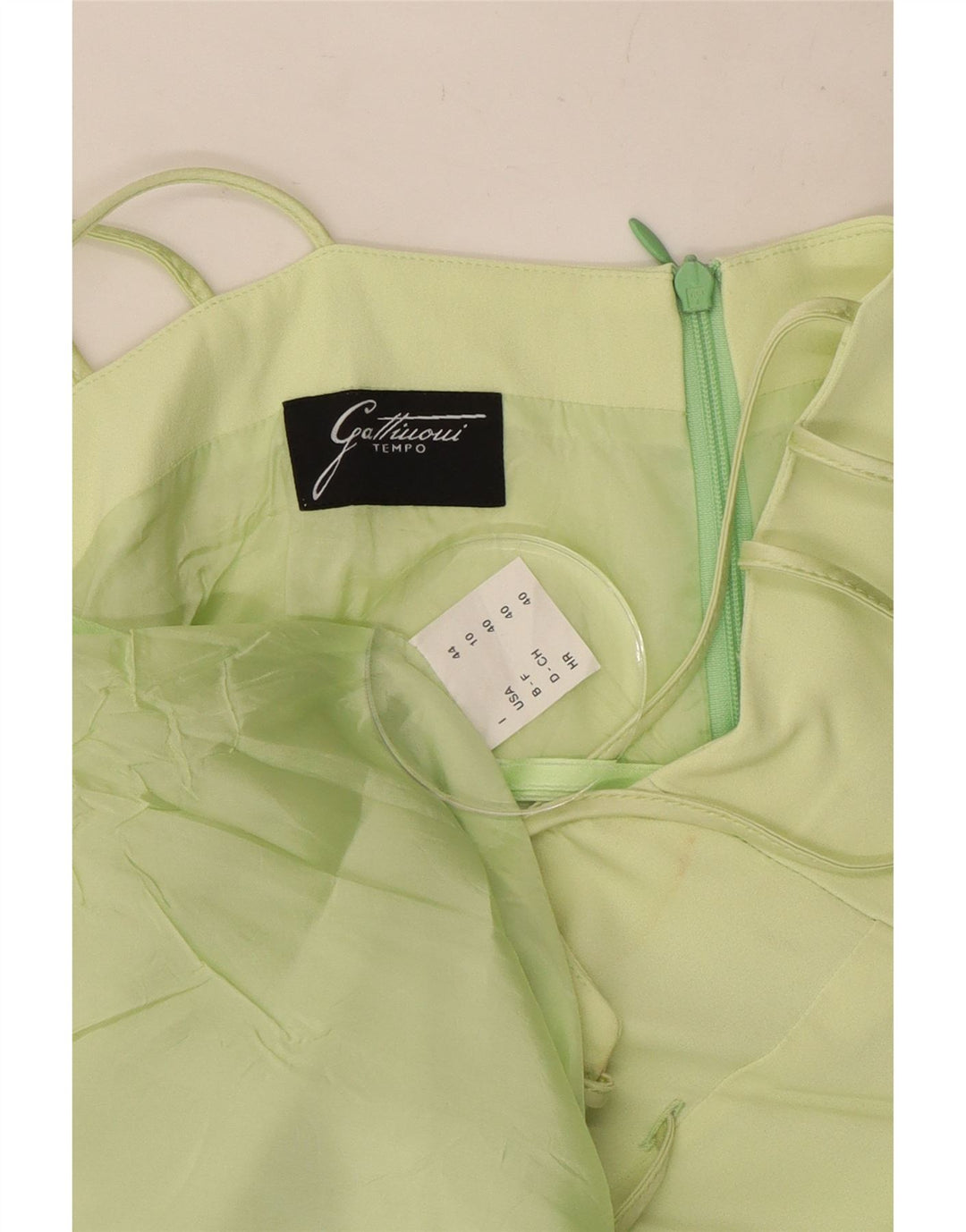 Gattinoni Vestido lencero para mujer IT 44 Verde medio