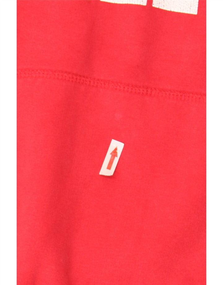 Superdry Jersey con capucha gráfica para hombre, talla grande, rojo