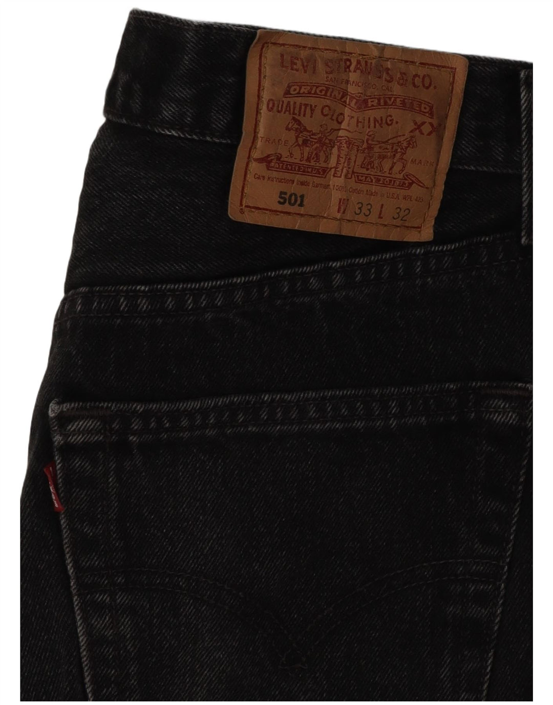 Levi's Jeans rectos 501 para hombre W33 L28 Algodón negro