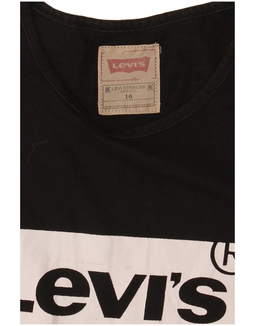 Levi's Camiseta gráfica para niño Top 15-16 años Negro