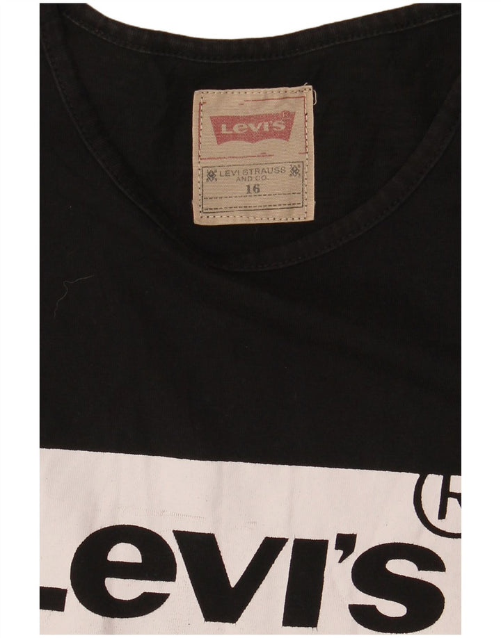 Levi's Camiseta gráfica para niño Top 15-16 años Negro