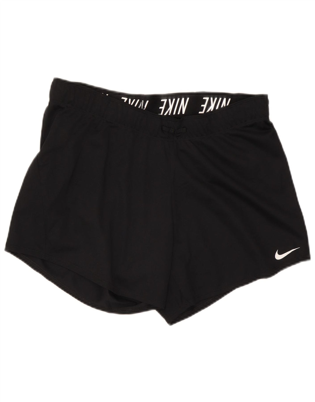 Nike - Pantalones cortos deportivos Dri Fit para mujer, talla 40, talla grande, poliéster negro