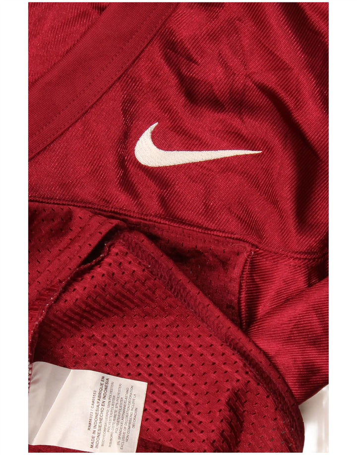 Nike Camiseta para mujer Top UK 8 Small Borgoña Poliéster