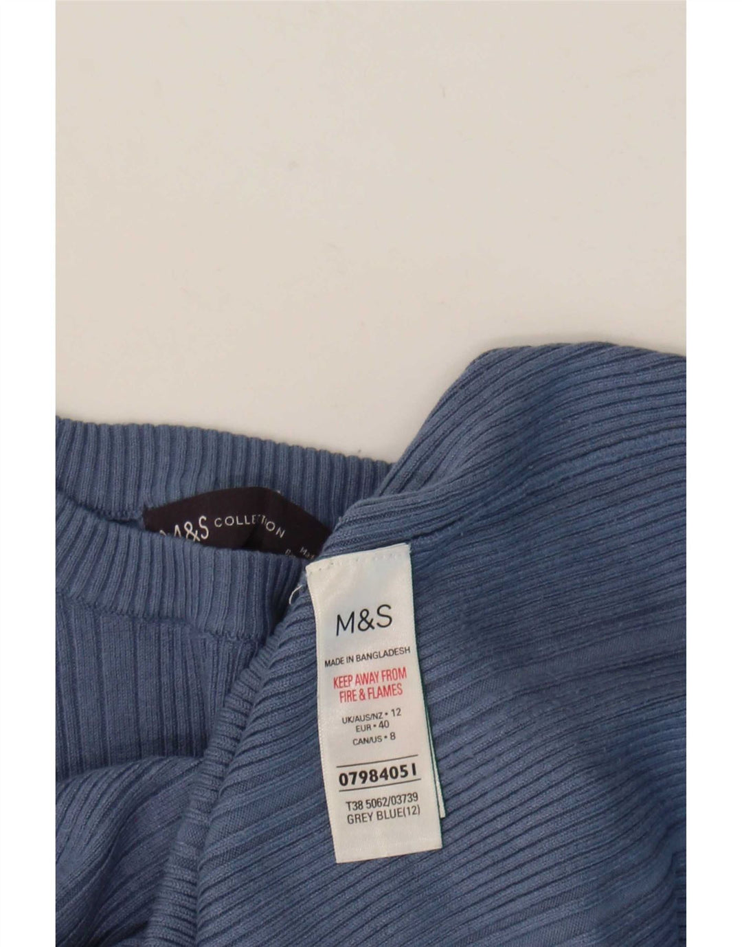 Marks & Spencer Jersey de cuello redondo para mujer UK 40 Viscosa azul medio