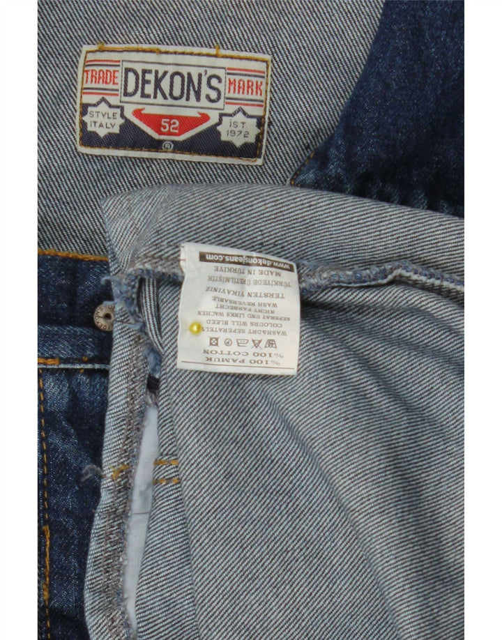 Vintage hombres chaqueta de mezclilla EU 52 XL algodón azul