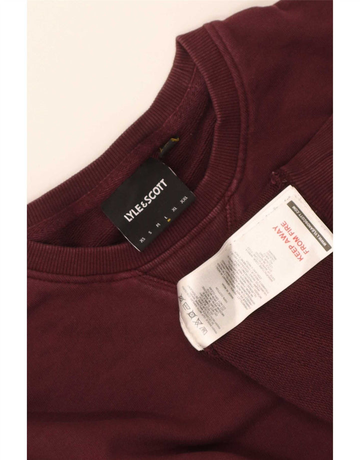 Lyle & Scott Sudadera para Hombre Jumper Large Granate Algodón