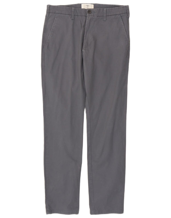 Marks & Spencer Pantalones chinos ajustados para hombre W30 L31 Algodón gris