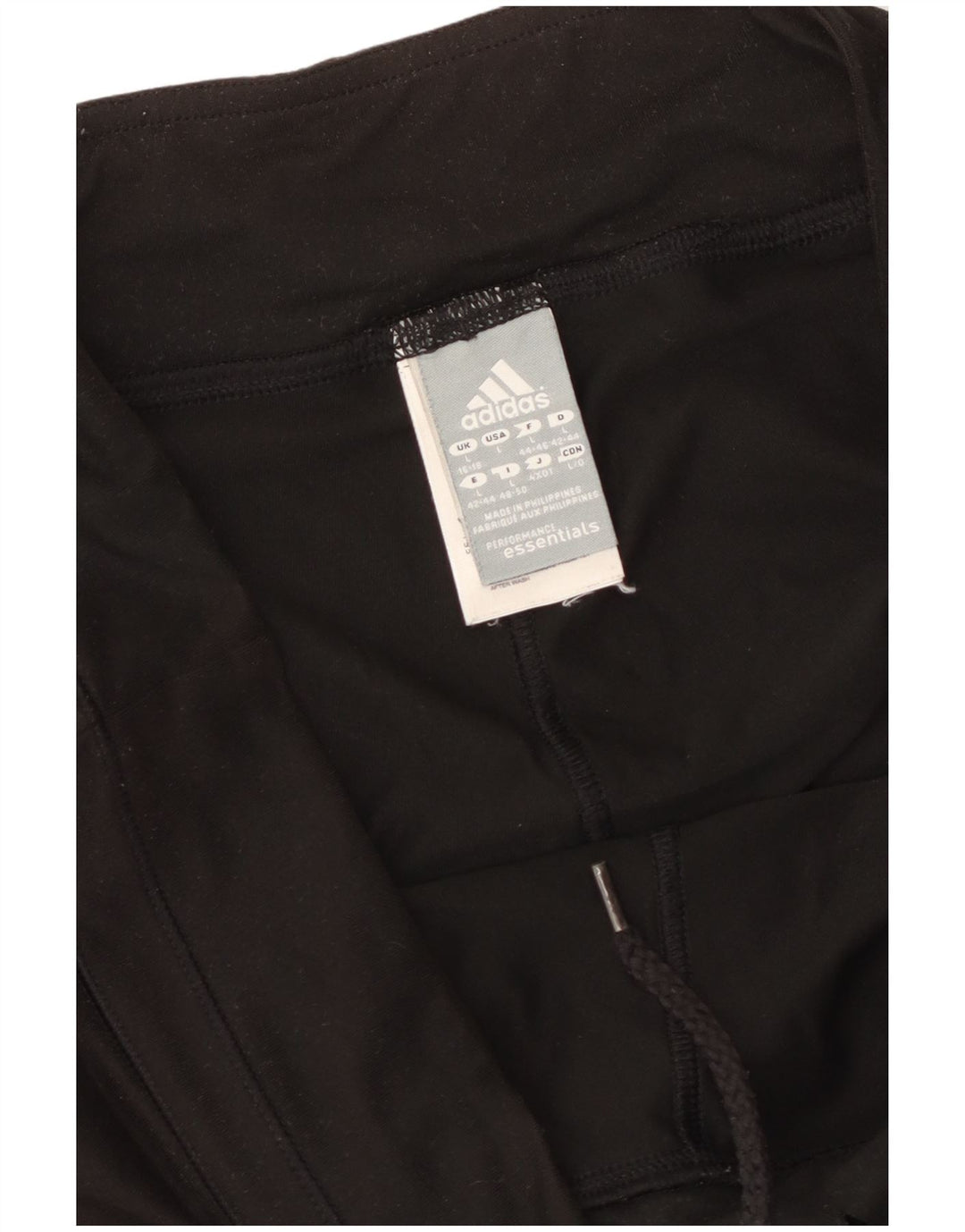 ADIDAS Mujer Climalite Chándal Pantalones UK 40 Grande Poliéster Negro