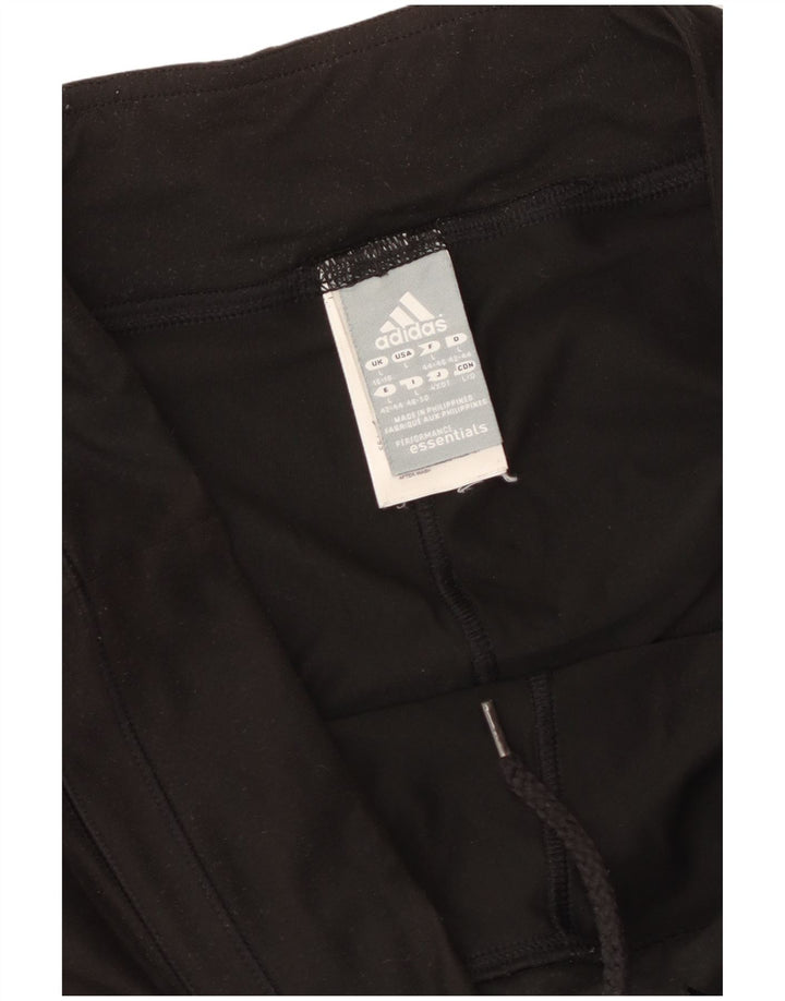 ADIDAS Mujer Climalite Chándal Pantalones UK 40 Grande Poliéster Negro