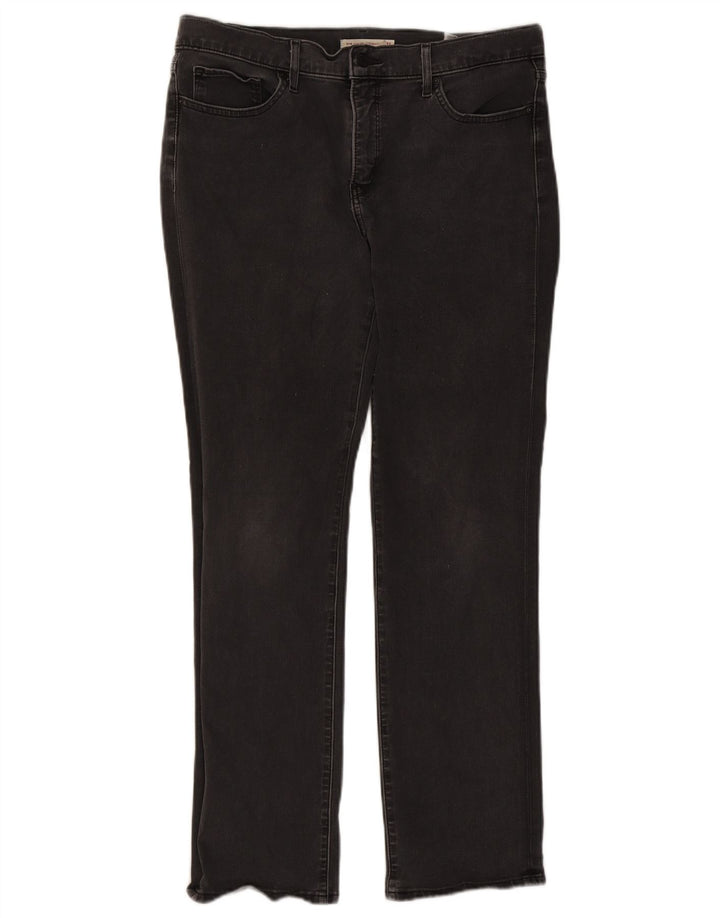 Levi's Mujer 314 Shaping Straight Jeans W32 L30 Algodón Negro
