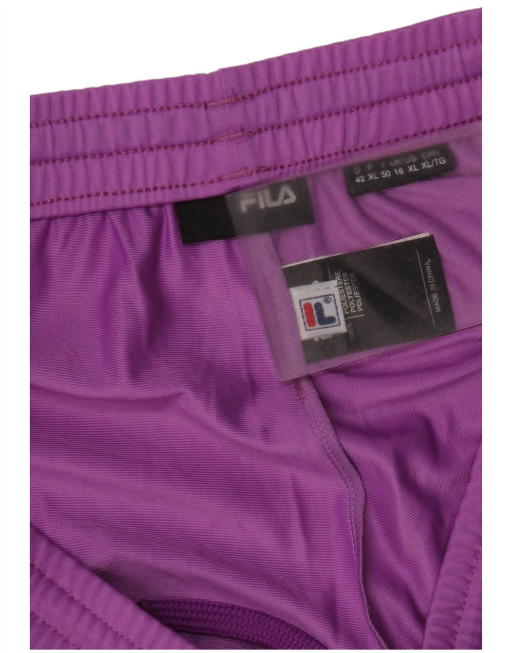Fila Pantalones de chándal para mujer UK 46 Large Púrpura Poliéster