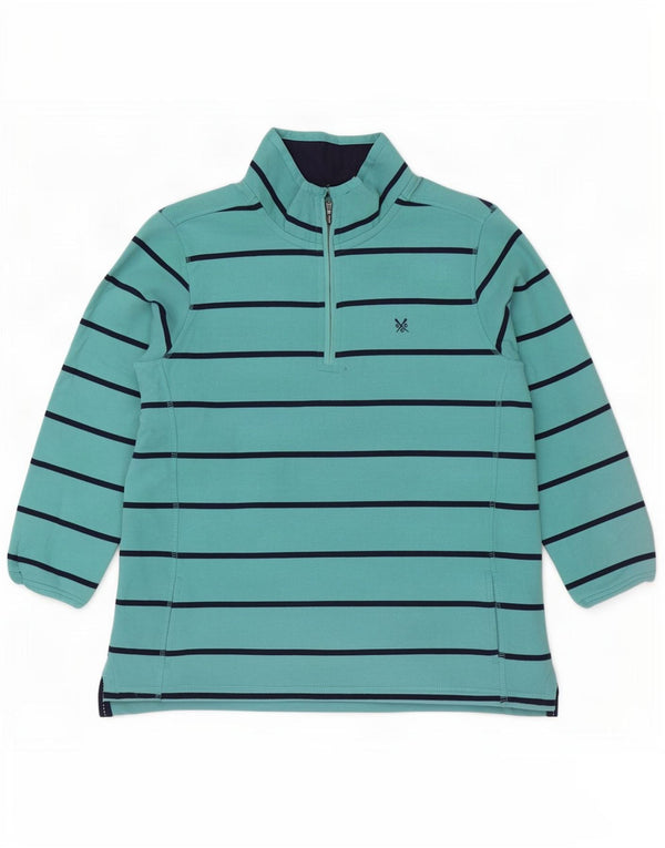 Crew Clothing - Sudadera con cuello y cremallera para mujer, talla 40, talla grande, color azul