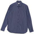 Camisa REISS para hombre grande de algodón con lunares azul marino