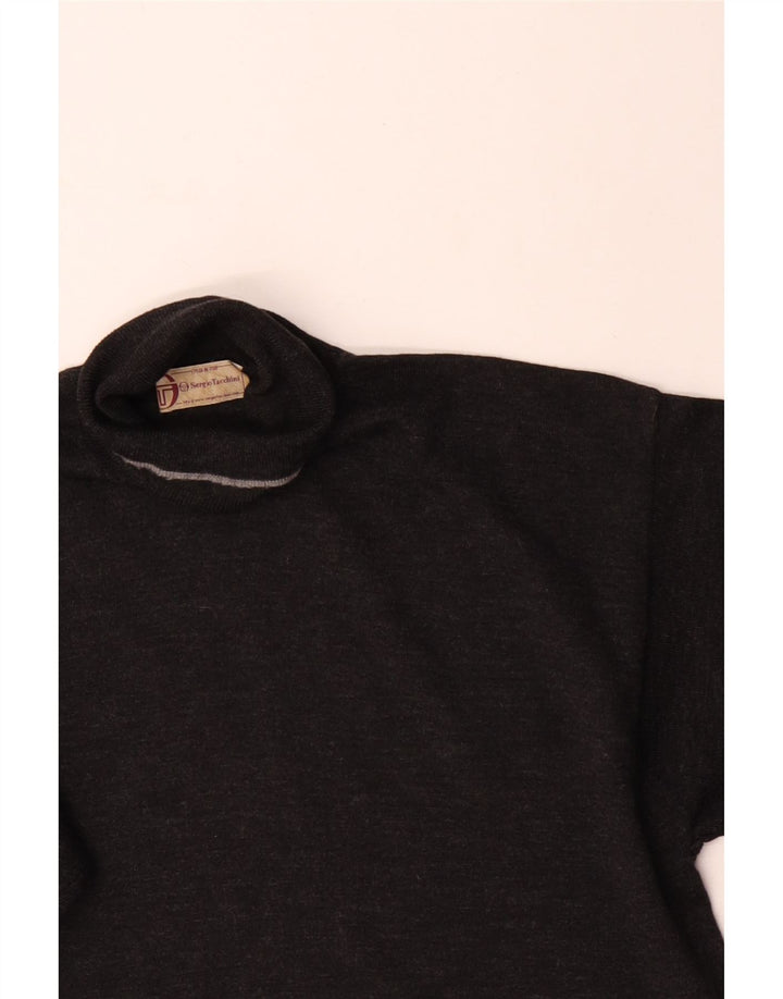 Sergio Tacchini Jersey con cuello vuelto para hombre, talla grande, gris