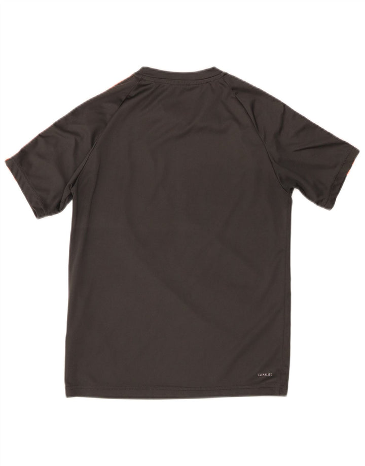 Adidas Chicos Climalite Graphic Camiseta Top 11-12 Años Gris Poliéster