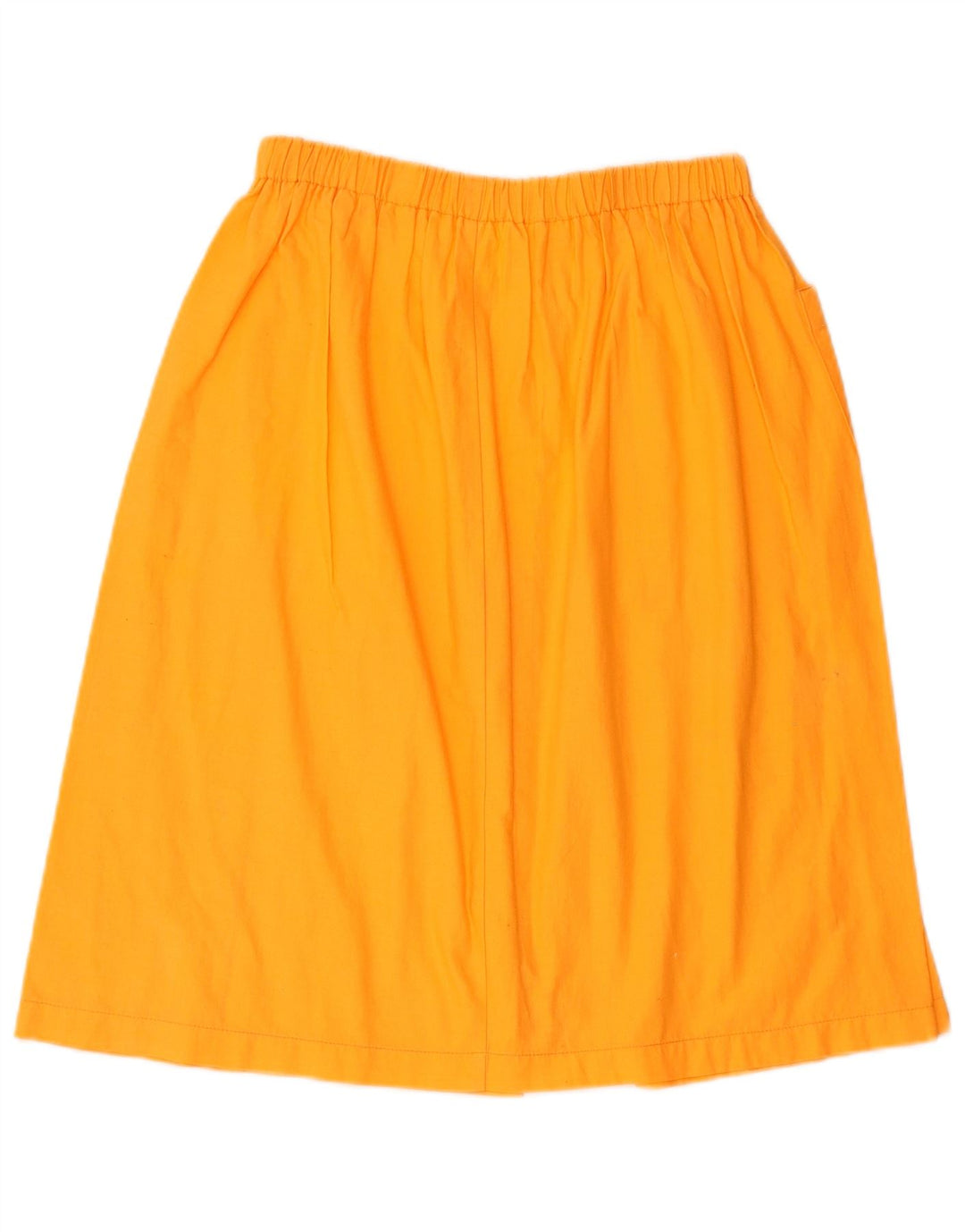 VINTAGE Falda de línea A para niñas 12-13 años W30 Algodón naranja