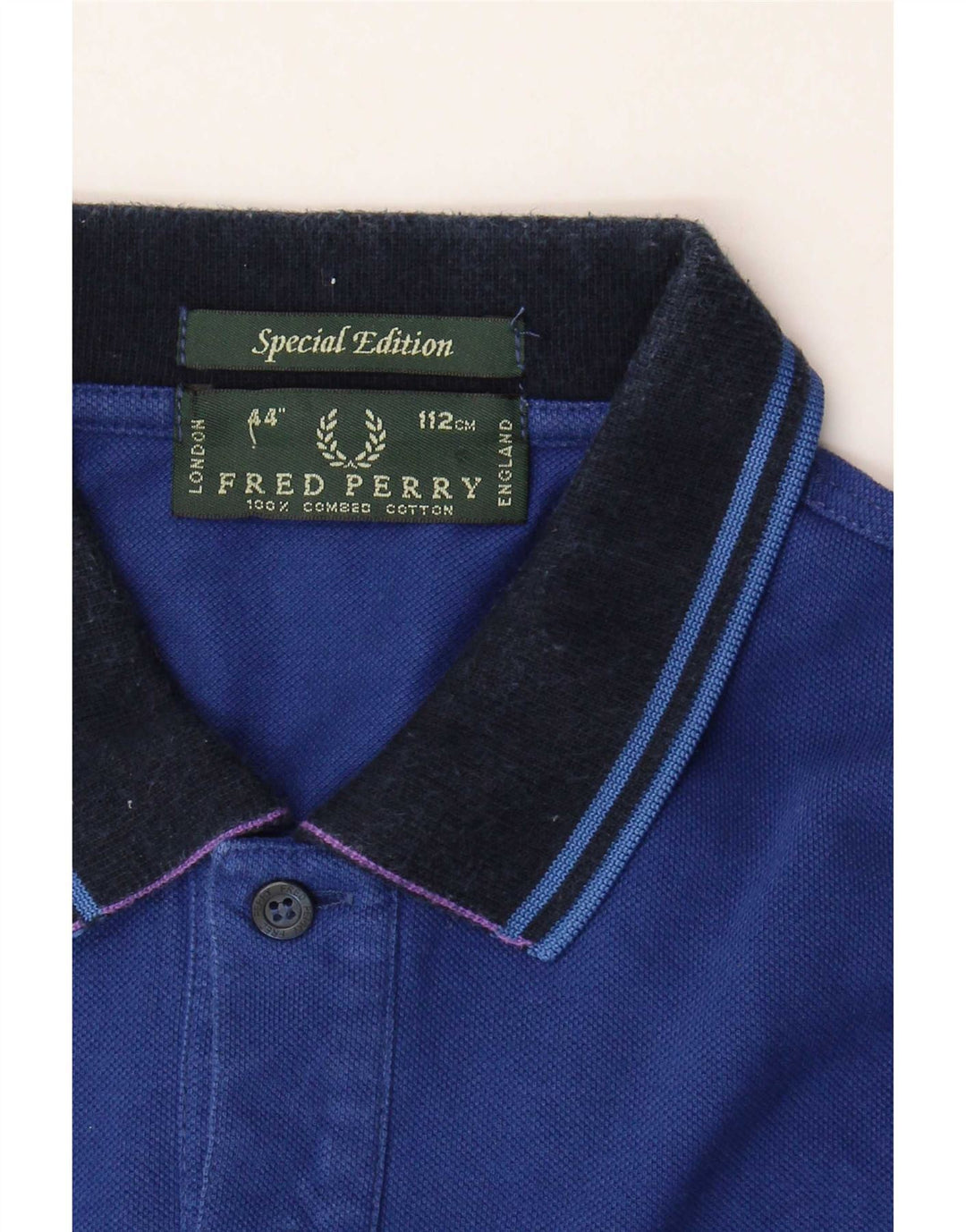 Fred Perry Polo De Manga Larga De Algodón A Rayas Azul Medio Para Hombre
