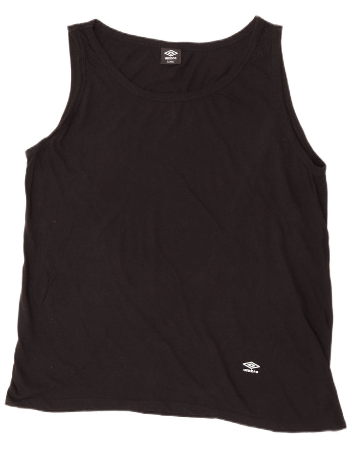 Camiseta sin mangas para hombre Umbro 2XL Algodón negro