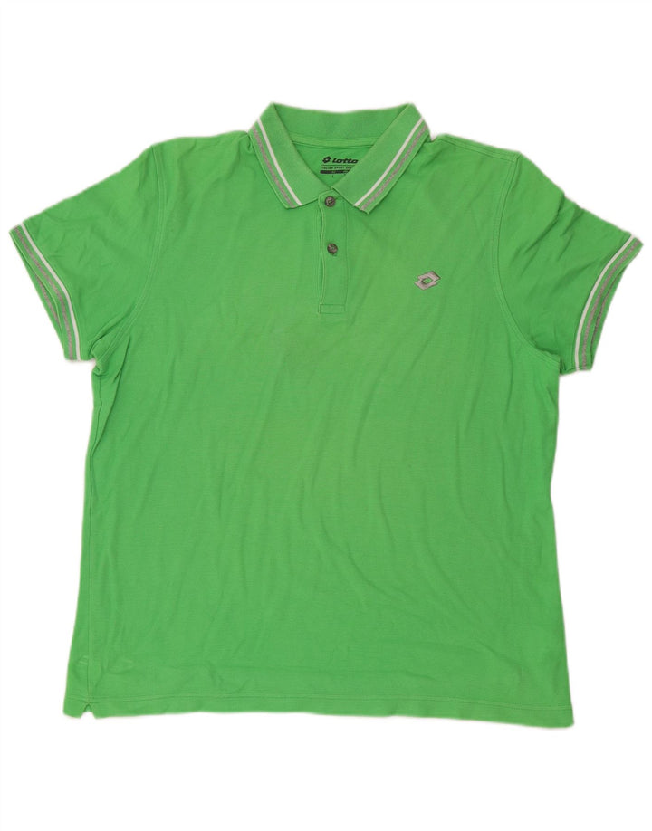 Polo Lotto Hombre Grande Verde Algodón