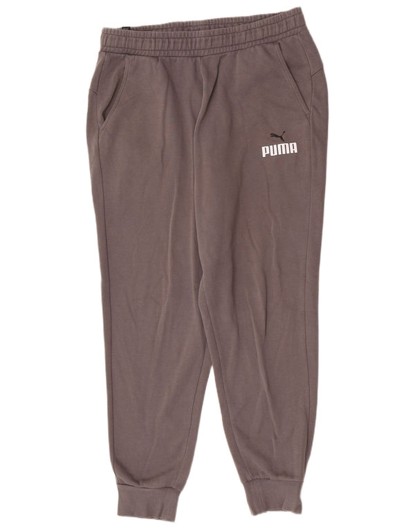 Puma Pantalones De Chándal De Corte Regular Con Gráfico Para Hombre Joggers De Algodón Gris Grande