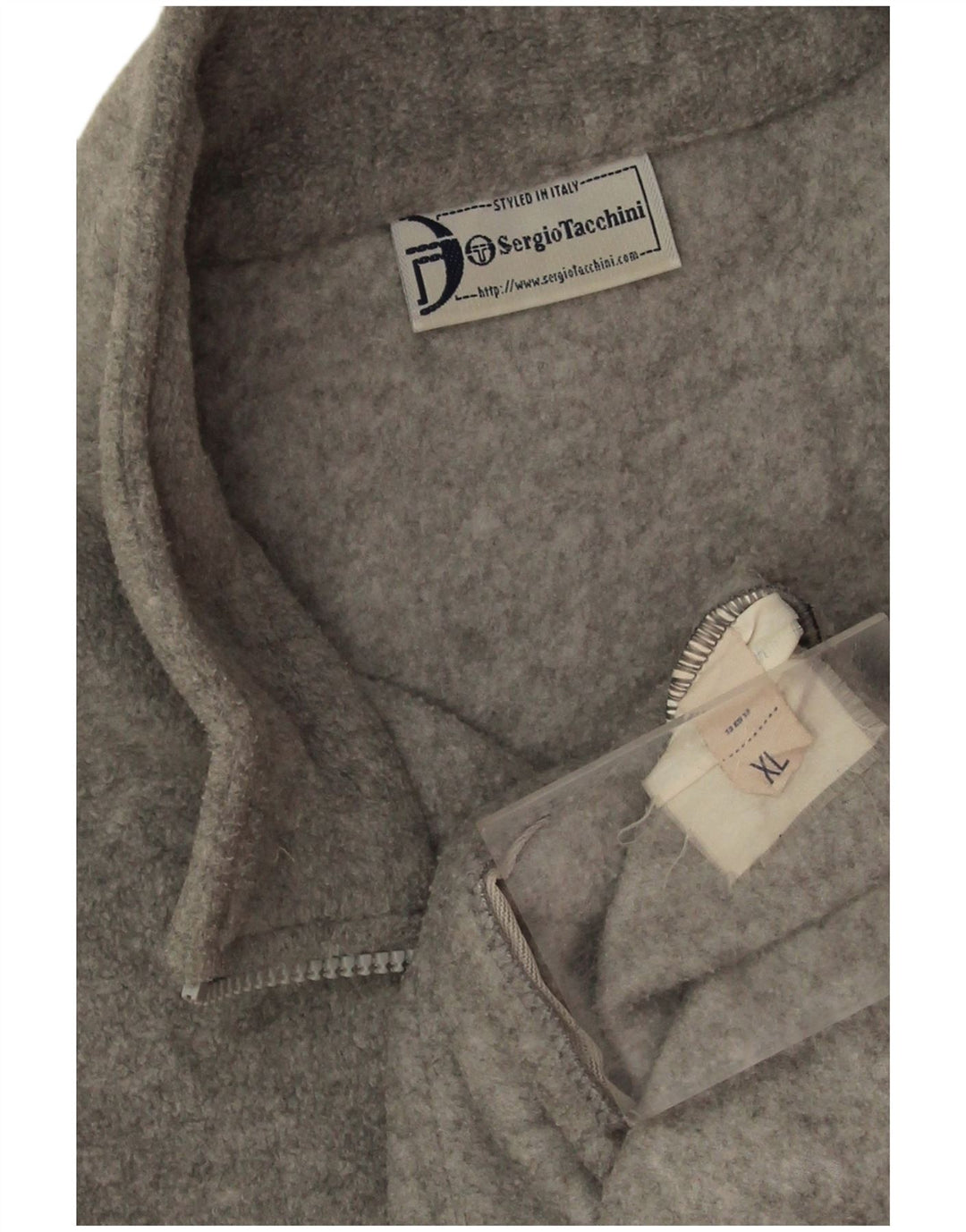 Sergio Tacchini Chaqueta polar para hombre UK 42 XL Gris moteado