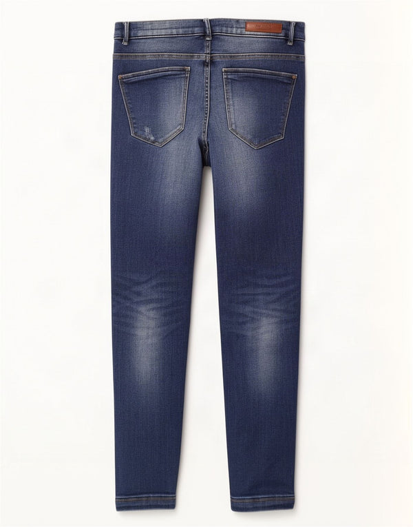 Zara Mujer Trafaluc Vaqueros Pitillo Desgastados EU 40 Medium W30 L27 Azul