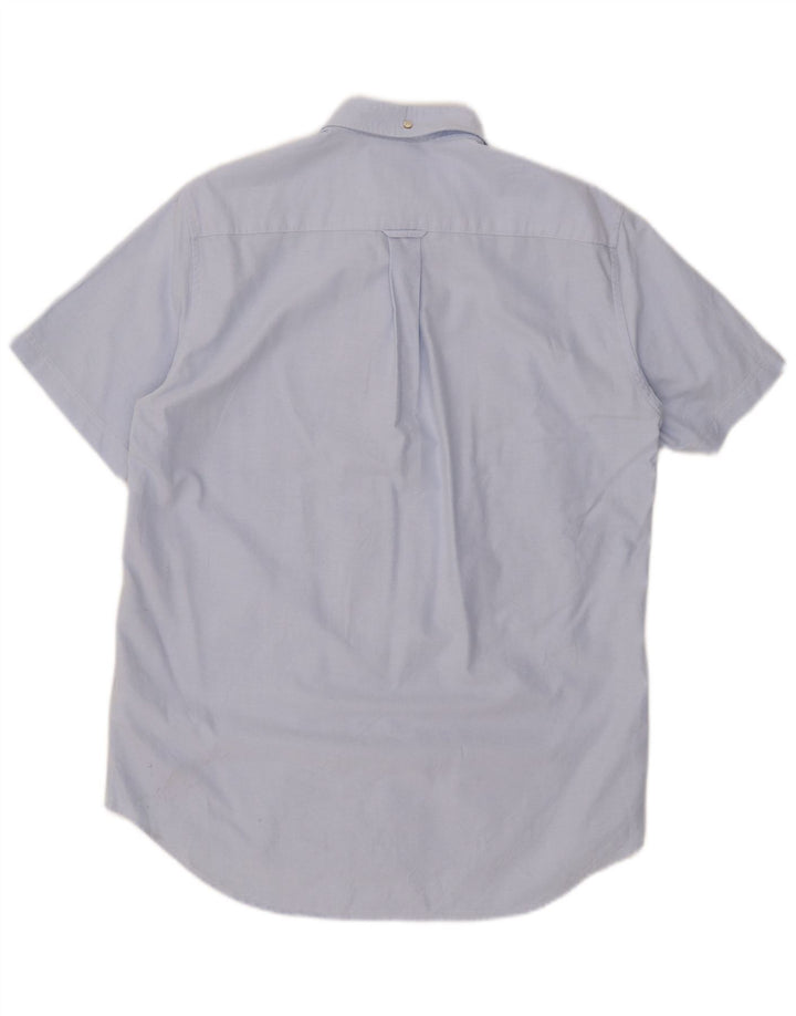 Camisa Gant Hombre Manga Corta Regular Fit Talla 39 Algodón Azul Medio