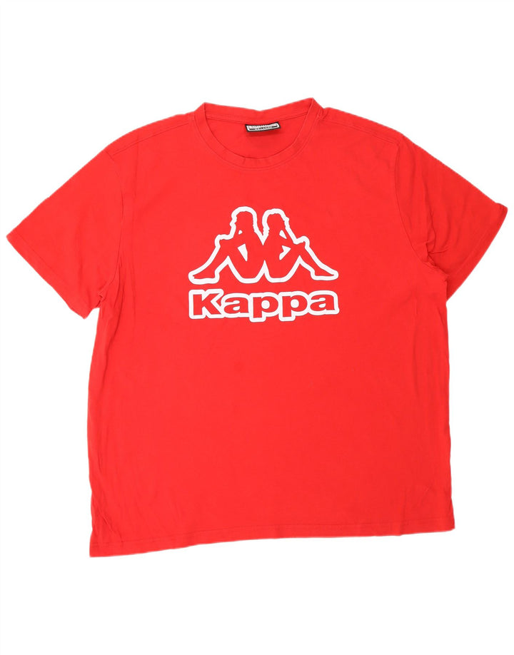 KAPPA Camiseta gráfica para hombre Top 2XL Rojo