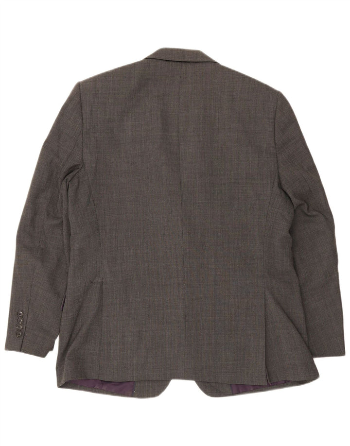 Marks & Spencer Chaqueta tipo blazer de corte regular con 2 botones para hombre UK 42 Large Grey