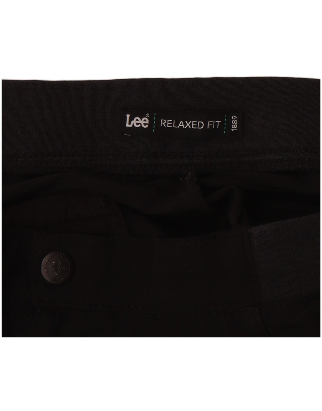 LEE Pantalones capri cargo de ajuste relajado para mujer US 14 XL W34 L20 Negro