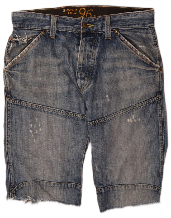 G-Star Hombre Elwood Shorts De Mezclilla W30 Azul Medio