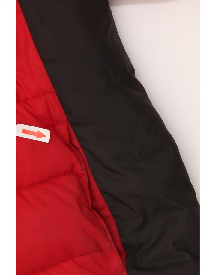Jordan Chaqueta acolchada con capucha y gráfico para niños 8-9 años, talla pequeña, color rojo